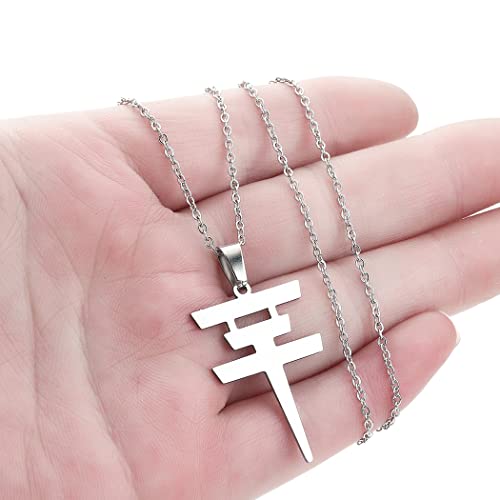 Tokio Hotel Necklace Stainless Steel Tokio Hotel Pendant Logo Bill Kaulitz Sign Symbol Men and Women Gift2