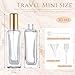 Domensi 30 Pcs 30 ml / 1 oz Glass Perfume Bottles Refillable Empty Fine Mist Atomizer Spray Bottles, Pocket Spray Bottle for Travel and Sample Container for Travel, Purse, Gym Use (Gold)