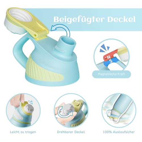 Miniatura 2 de Fjbottle Botella Agua Acero Inoxidable Con Tapa Magnética 1l, 800ml, 600ml, 400ml Sin Bpa Botella Termica Para Niños, 1500ml Deportiva Termo