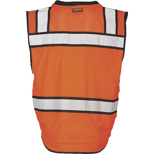 ML Kishigo High Performance Surveyors Zipper Vest XL Orange2