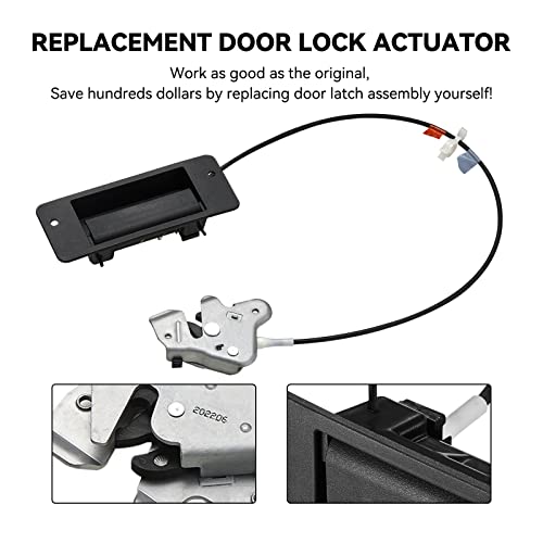 Image of SYERAL Lower Door Latch Assembly w /Door Handle Compatible with E150 E250 E350 Van Superduty 1992-2009 Passenger Side Hinged Door Left Replace Latch and Handle 6C2Z-15264A01-AA
