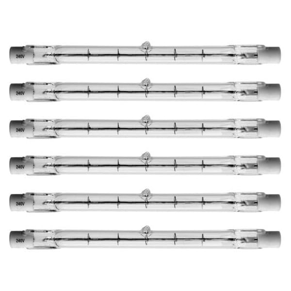6x 03844 - 160W 240V 117.6mm Tungsten R7s Halogen Linear Replaces 200W