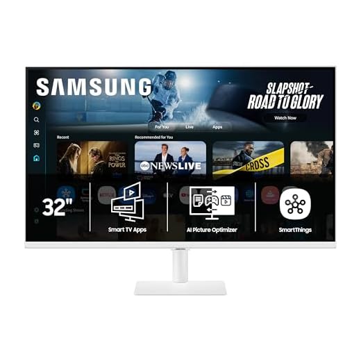 Samsung 32” Smart Monitor M7 (M70F) 4K UHD Display, Samsung Vision AI, Smart TV Apps, Gaming Hub, USB-C, HDMI and USB-A, White, LS32FM703UNXZA, 2025