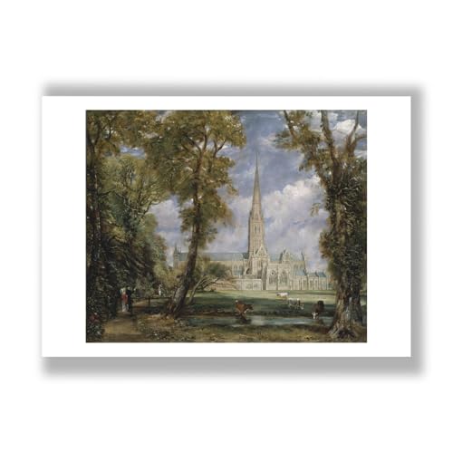 Cathédrale de Salisbury impression d'art mate grand format pour decoration salon