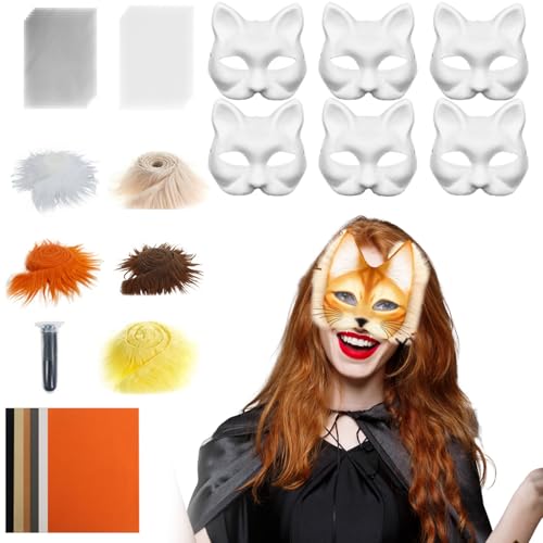 Kit de fabrication de masques pour chat feutre bal masqué - 6
