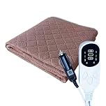 BaYuYPOO Car Heated Blanket, 12v Heated Blanket for Car, Car Blanket Up To 50℃, Travel Heated Blanket Plug in Heating Throw for Car Truck Suv Van With Timing Function for Camping, Traveling