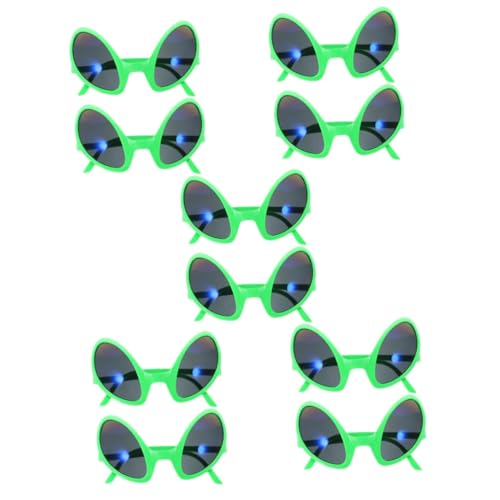 COLLBATH 5sets Unique Alien Costume Glasses Cosplay Party Favors Striking Scene Accessories 2pcs*5