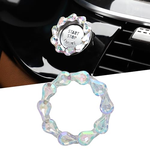 Coque de bouton de démarrage pour intérieur de voiture décoration strass au quotidien