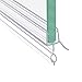 Frameless Shower Door Bottom Seal for 1/4-Inch（6mm） Glass,36-Inch Long, Vinyl, Clear