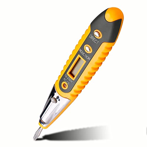 Image of yadav AC /DC 12-250V LCD Digital Display Voltage Test Pen Multi-functional Voltage Detector Tester