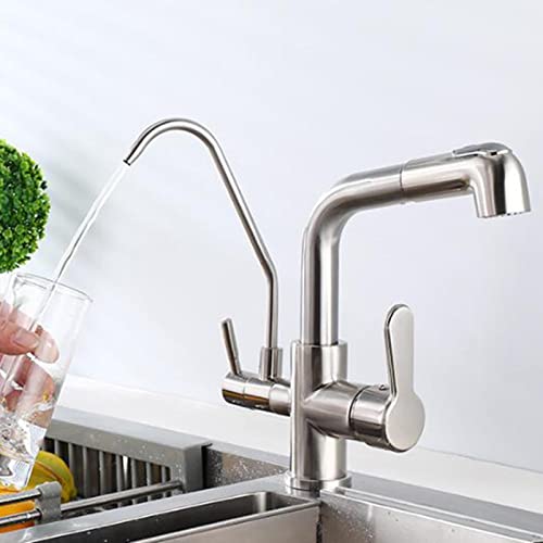 Robinet Cuisine 3 Voies Laiton Brossé : Le Design au Service de Votre Confort