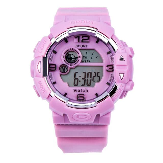 Shocknshop Digital Cool Luminous Sport Trendy Ladies Rubber Band Wrist Watch For Women And Girls -W328 (Pink) (B0BTBSMJQ5) Amazon Price History, Amazon Price Tracker