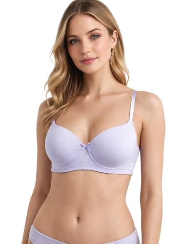 Image of Viola's Secret 6 Pack of Color Print T-Shirt Bras B Cup C Cup and D Cup