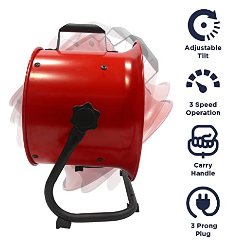 Maxx Air High Velocity Floor Fan, Multi-Purpose Portable Air Circulator For Shop, Home, Restoration… (10" High Velocity) #TOP1