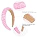 Jaciya Sequin Headbands for Girls Sparkly Wide Pink Headbands for Women Cute Confetti Head Band Fashion Hairband for Women Girls Hair Accessories