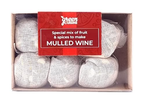 Green Cuisine - Mulled Wine Spice | Festive Drink Mulling Spices Pouchettes by Green Cuisine | Mulled Wine | Perfect for Christmas Hampers | Christmas Parties | Presents for Him and Her (Mulled Wine Spice)