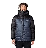 Mountain Hardwear Women's Standard Phantom Belay Down Parka, Blue Slate, Black, Medium