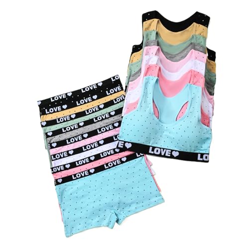 Teen Girls Cotton Underwear Comfortable And Breathable Panties Tagless Panties For 8-11 Years