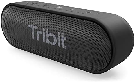Tribit Updated Version XSound Go Wireless Bluetooth 5.3 Speakers with Loud Stereo Sound & Rich Bass 16W,24H Playtime,150 ft Bluetooth Range,Outdoor Lightweight IPX7 Waterproof,Built-in Mic (Black)