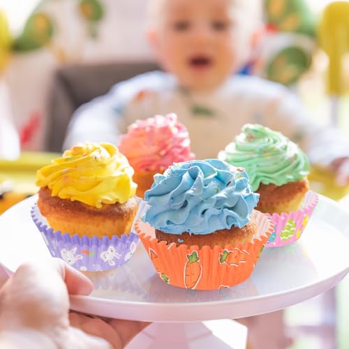 Image of 600 Pack Easter Cupcake Liners Baking Cups Standard Size Muffin Liners for Easter Spring Birthday Party Candy Cake Decorations Supplies(12 Styles)