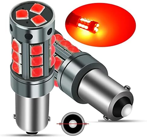 YEORO 2pcs AC/DC 9-36V BA9S LED Bulbs White,600LM BA9 BA9S 53 57 1895 64111LED Car Ligh Bulbs Super Bright 3030 18-SMD Chips for Car Interior Dome Map License Plate Glove Box Light. (BA9/BA9S, Red)