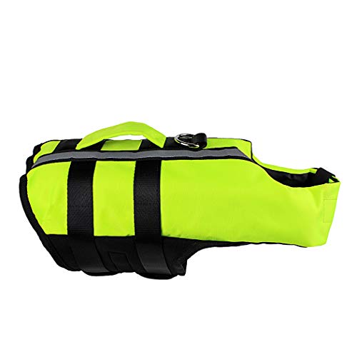 Witpak Pet Dog Life Jacket Safety Vest Surfing Swimsuit Summer Breathable Adjustable Inflatable Foldable Life Jacket M Yellow #TOP4