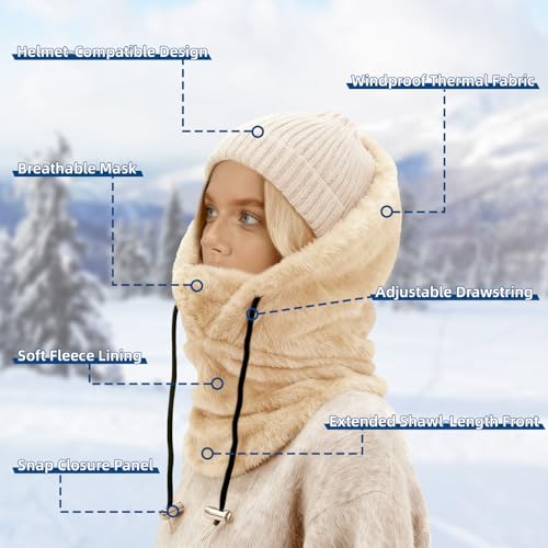 Image of YESLIFE Balaclava Ski Mask for Men and Women, Winter Face Mask, Shiesty for Skiing, Snowboarding & Motorcycle