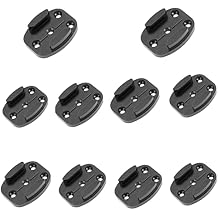 CNC Aluminum Flat Surface Mount w/Tripod cam Adapter Black Compatible with Hero3/3+/4/5/6/7/8/9/MAX, Insta360 ONE R, Osmo Action 10 Pcs