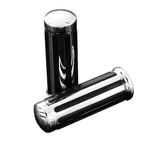 Poignées moto custom 22 mm en métal chromé, universelles pour guidon diamètre 22 mm Cover