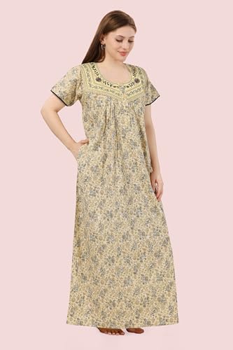 Image of Soulemo Women's Pure Cotton Floor Length Nighty 1690