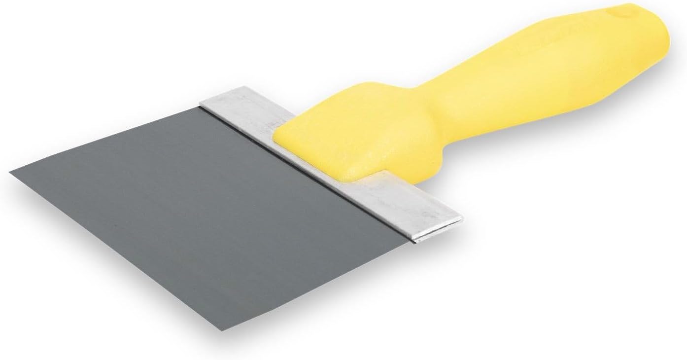 Wal-Board Tools 021-016 6 x 3 Blue Spring Steel Blade Taping Knife with Textured Handle (TH-06) (40073)