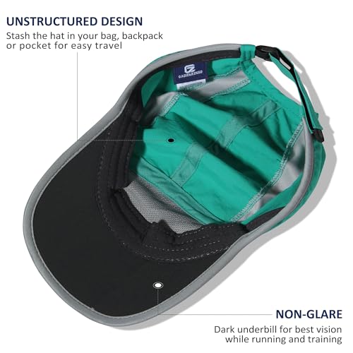 Image of GADIEMKENSD Reflective Folding Outdoor Hat Unstructured Design UPF 50+ Sun Protection Sport Hats for Womens and Mens