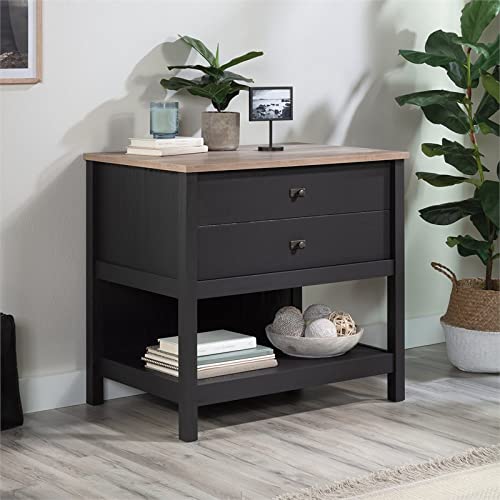 Sauder Cottage Road 1-Drawer Lateral File Cabinet In Raven Oak, Raven Oak Finish #TOP1