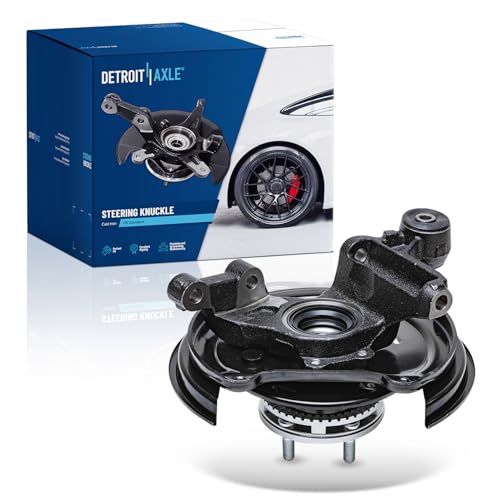 Image of Detroit Axle - Rear Left Steering Knuckle for 2001-2008 Subaru Forester, Driver Side Steering Knuckle & Wheel Hub Bearing Assembly 2002 2003 2004 2005 2006 2007 Replacement