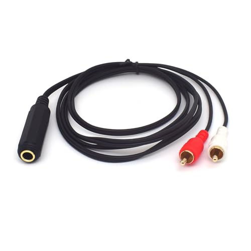 Cable adaptador RCA a 1/4 para conectar tu mesa de mezclas en casa