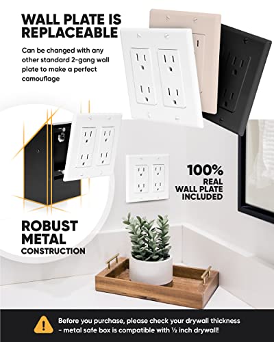 Elder Welder® Hidden Wall Safe Outlet With Key Lock, Electric Socket Safe, Covert Wall Safe, Diversion Outlet Safe, Outlet Hidden Safe, Secret Compartment, Secret Outlet Box For Hiding Money Jewellery #TOP1