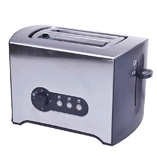 Multifunktionaler Brotbackautomat Toaster 2-Scheiben-Warmhalterost aus gebürstetem Edelstahl für Frühstücksbrottoaster Auftauen Aufwärmen