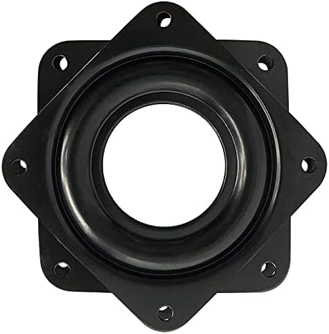 QUUPY 4 Pcs 3 Inch Square Turntable Bearing Plate,360 ° Turntable Swivel Plate,for Bar Stools,Chairs,Black - Image 5