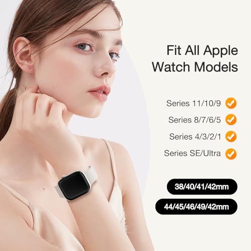 Image of Apple Watch Band for iWatch Series 11 10 9 8 7 6 5 4 3 SE Ultra | Sport Silicone Band Compatible with Apple Watch Bands 40mm 38mm 41mm 42mm 44mm 45mm 46mm 49mm Women Men, Waterproof Strap
