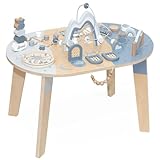 🎨 Table d’activités en bois Bleu – motricité & créativité 🎨 Dès 2 ans, invite à explorer, manipuler et imaginer — développe coordination œil-main, dextérité et jeu libre.