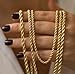 SHOP WGS Italian 14K Solid Yellow Gold Rope Chain Necklace for Men & Women Diamond Cut with Lobster Claw Clasp Italian 14K Real Gold Jewelry Gifts (20 Inch, 2MM)