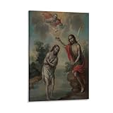Christ's Baptism Poster Wall Art Scroll Canvas Painting Picture Living Room Decor Home 12x18inch(30x45cm)