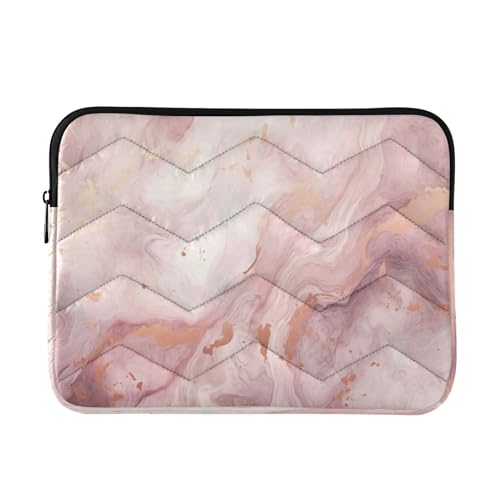 Funda para laptop 13-14 pulgadas mármol rosa dorado impermeable