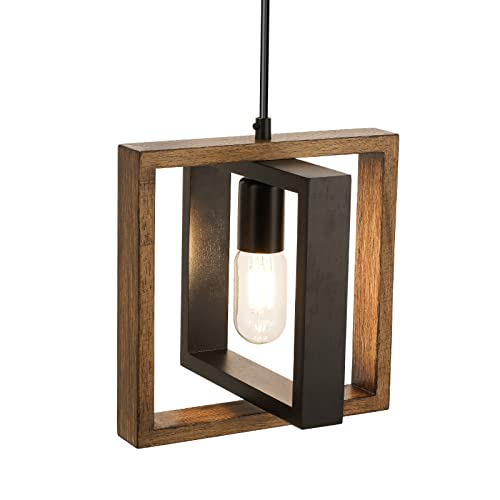 Black Friday Sale 2022 Farmhouse Wood Pendant Light - Easric Industrial Hanging Light Fixture Rustic Hanging Lamp with Rotatable Wooden Frame Pendant Lighting for Kitchen Island Dinning Room Living Room Bedroom Black Friday Sale 2022 Farmhouse Wood Pendant Light - Easric Industrial Hanging Light Fixture Rustic Hanging Lamp with Rotatable Wooden Frame Pendant Lighting for Kitchen Island Dinning Room Living Room Bedroom