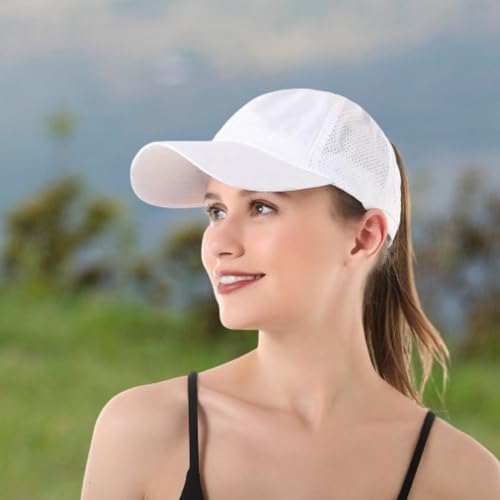 Image of Quick Dry Fit Baseball Cap - Water Repellent Sun Hat for Fishing, Running, Hiking, Golf, Surfing, Sailing, Boating