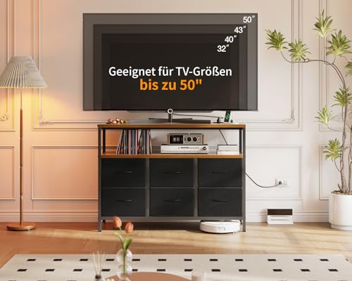 schwarzem Stahlrahmen und integrierter Ladestation inklusive zwei Steckdosen und zwei USB-Ports auf der Oberseite für...