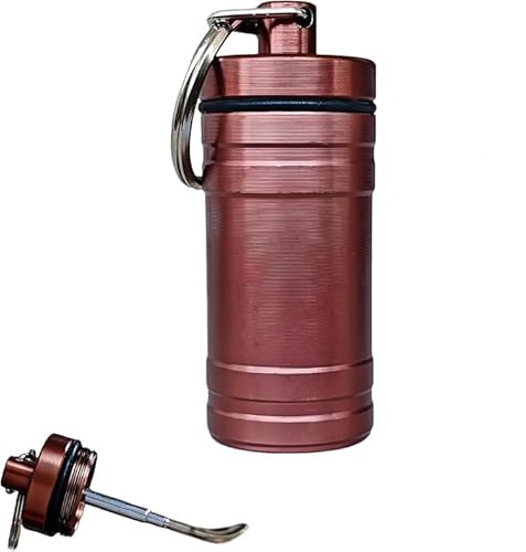 Kitchen Spice Container Dispenser,Fine to Coarse Seasoning Kit,Portable Aluminum Bottle,Travel-Sized Pepper Salt Shaker (Brown)