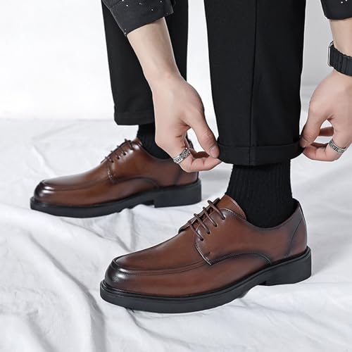 Men's Classic Fashion British Style Casual Leather Shoes Business Comfort Anti Slip Lace up Formal Leather Shoes2