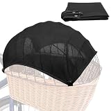 Rierousy Sonnensegel für Hundefahrradkorb，Fahrradkorb Abdeckung Microfaser, Sonnenschutz für Hunde, Schnell montierbar für Hundefahrradkorb hinten 60 * 36cm