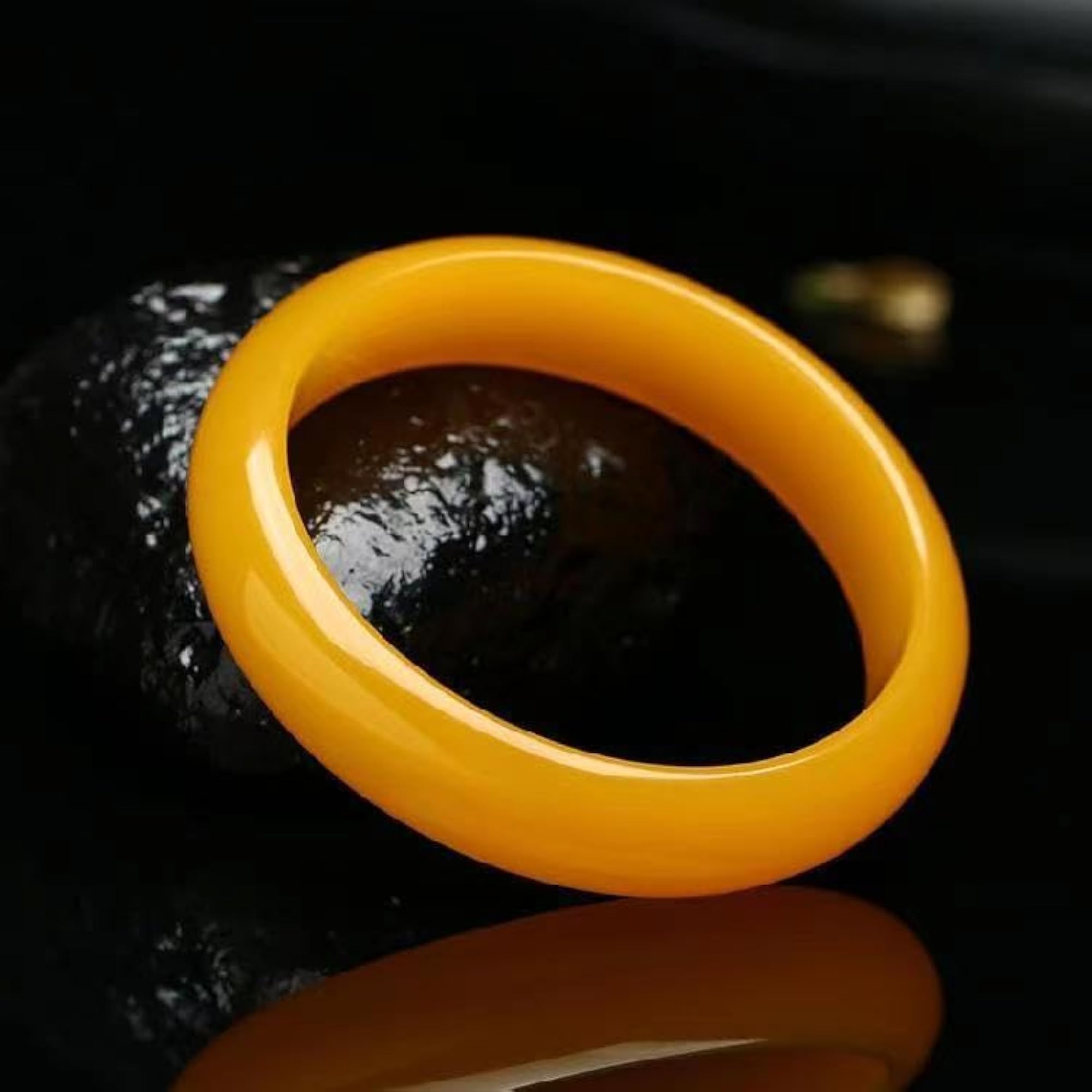 Natural Jade Bracelet for Women, Thin Round Bangle